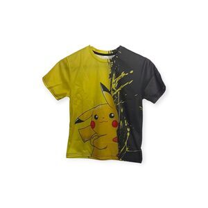 Pikachu Pokemon Black and Yellow Shirt XS